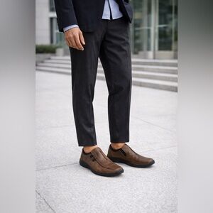 Rieker Antistress Leather Slip-On Shoes – Men’s EU 42 (US 9) – Brown